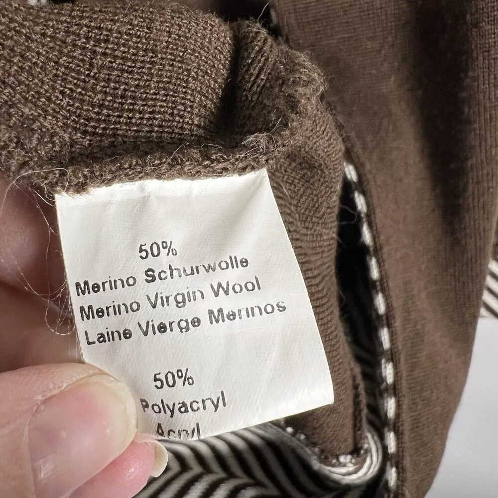 Vintage Altra Made In Italy MerinoWool Sweater & Skirt Set Brown Women’s Size 10 - Image 11