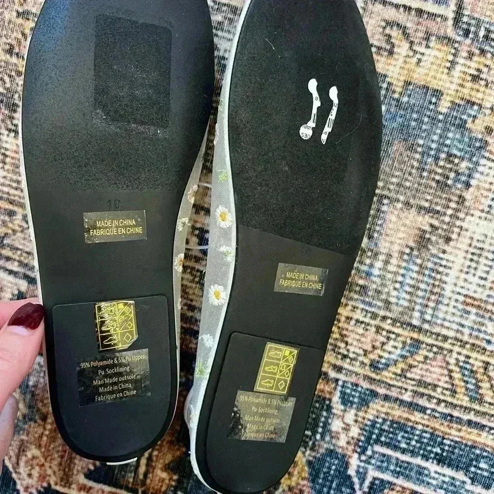 Jeffrey Campbell  Dancer Emb Flat White Daisy size 10 - Image 5