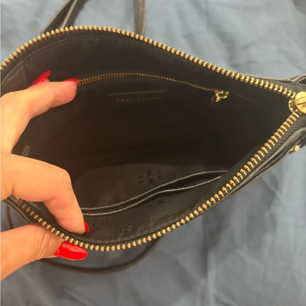 Tory Burch black Crossbody Bag with Gold Accents - Image 2