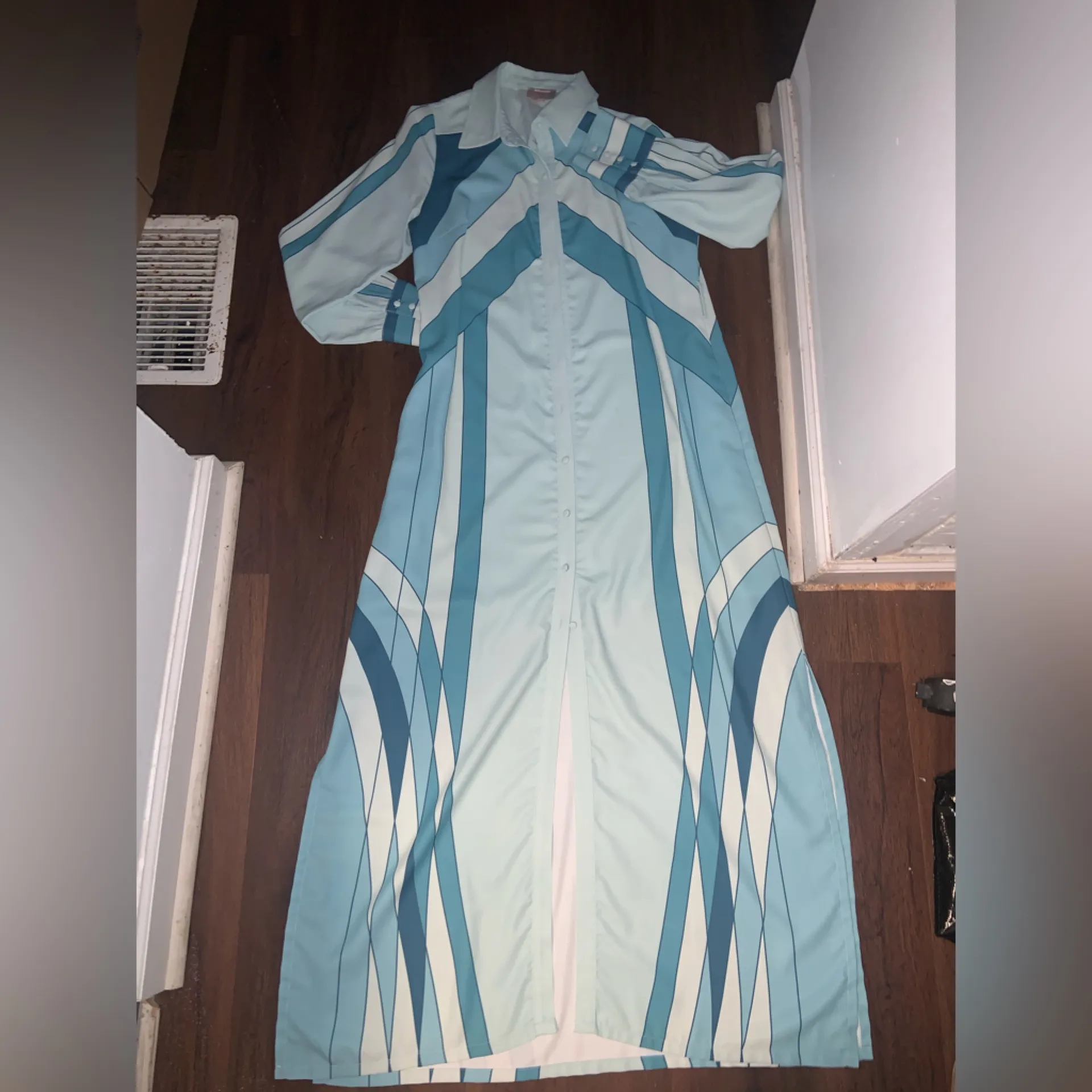 CIEBON Jynai Long Sleeve Shirtdress $200 M formal luxury fall blue party Size M - Image 7