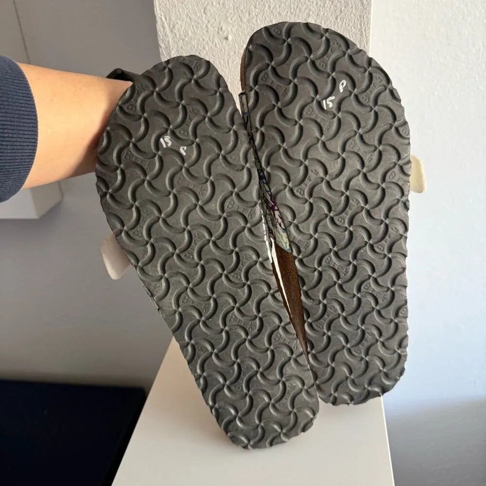 Birkenstock Birki’s Neon Tropical Coral Print Catalina Slide Sandals EU41/USW10 - Image 5