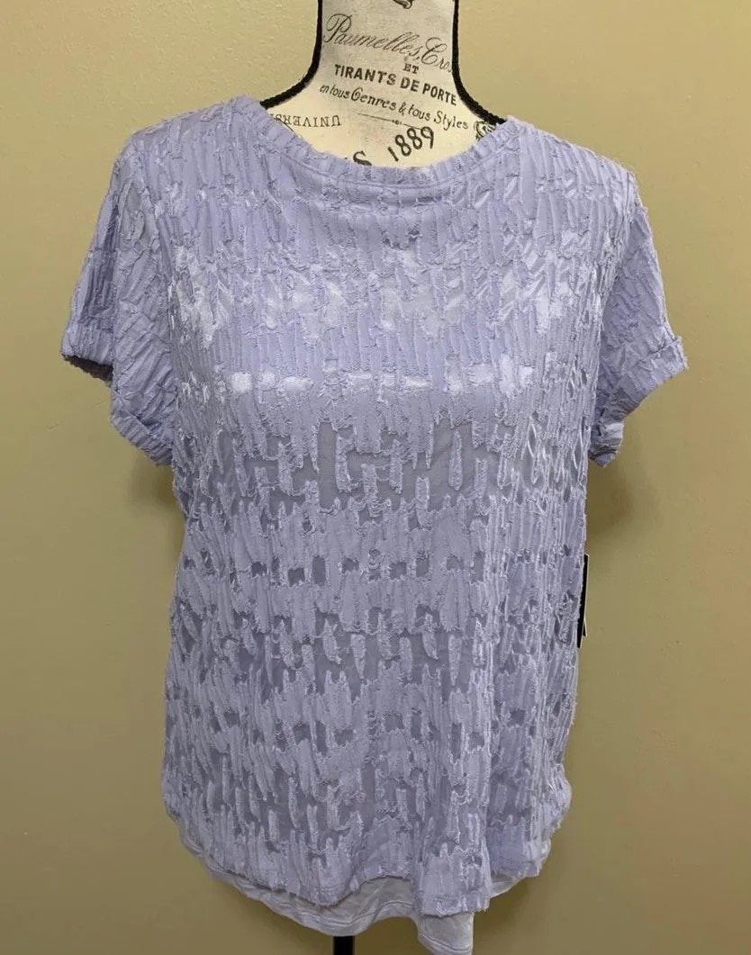 Simply  Purple Jacquard Top - Image 2