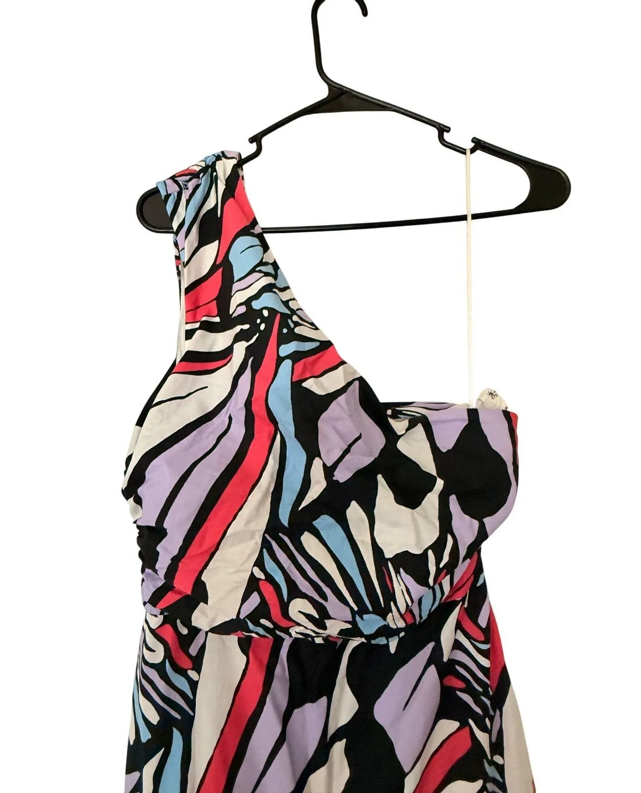 Maeve Anthropologie One Shoulder Maxi Dress Colorful Abstract Print   Size 8 NWT - Image 5