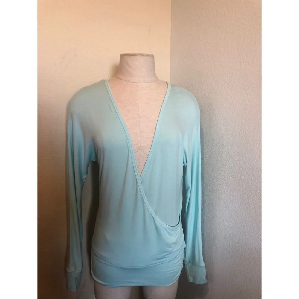 Kyodan green long sleeved Wrap Top - Image 8