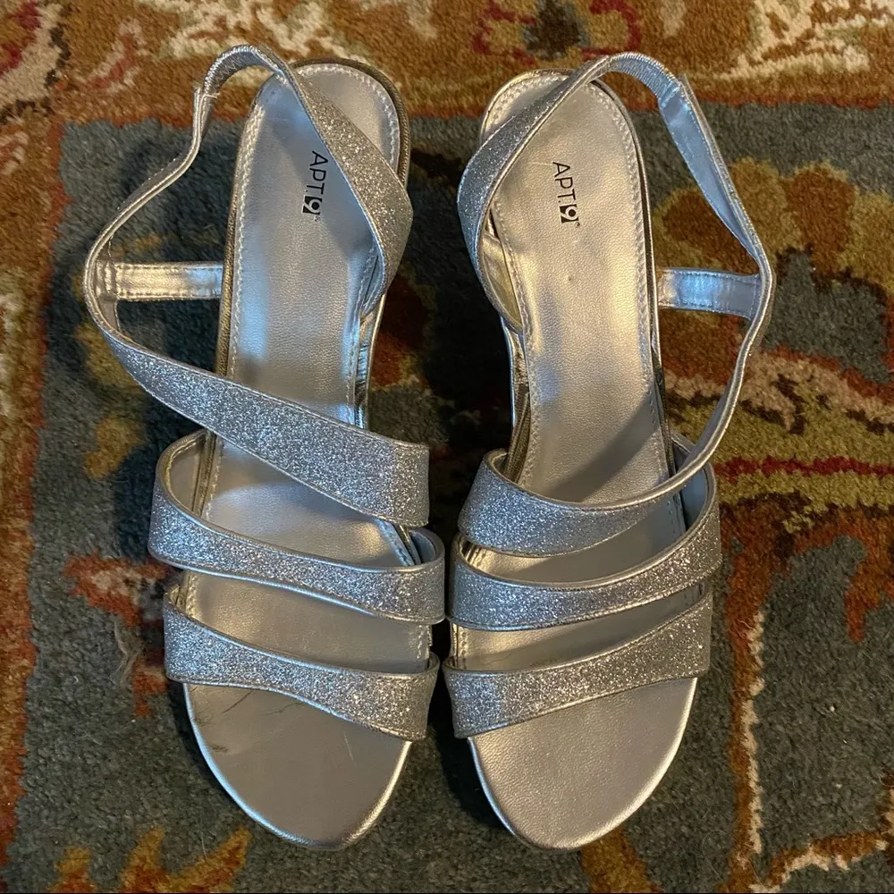 Sparkly Silver Glitter Shoes - Image 2