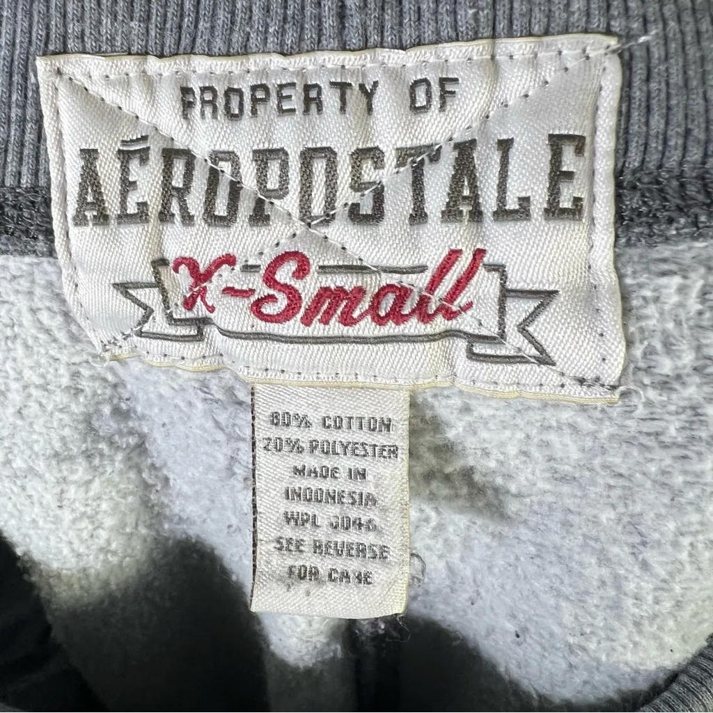 Aeropostale Sweatpants Womens XS Gray Side Stripe Raw Hem Y2K Cool Girl Lounge - Image 6