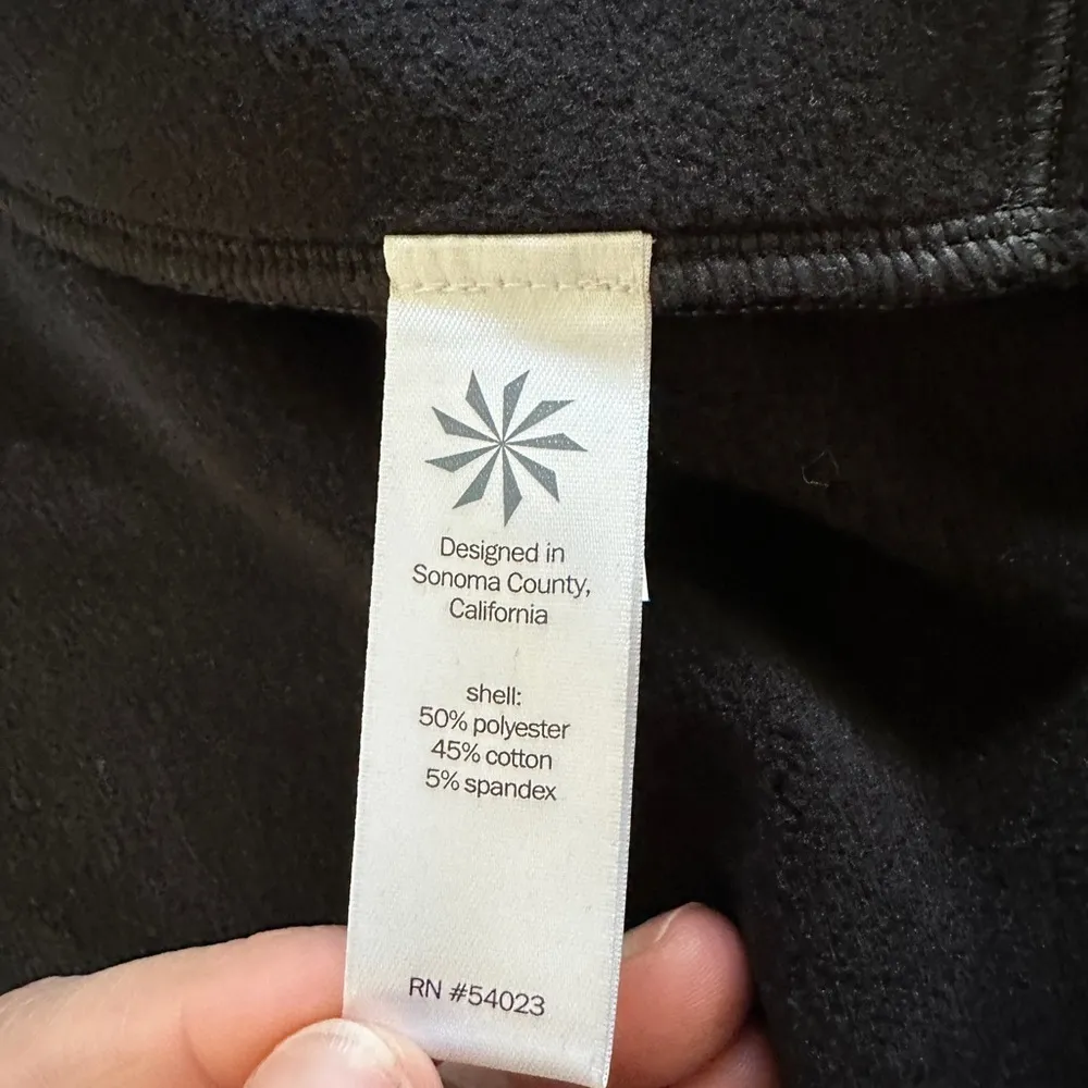 Athleta Stronger CYA Long Fleece Lined Hoodie Jacket Charcoal Heathered Grey-XXS - Image 7