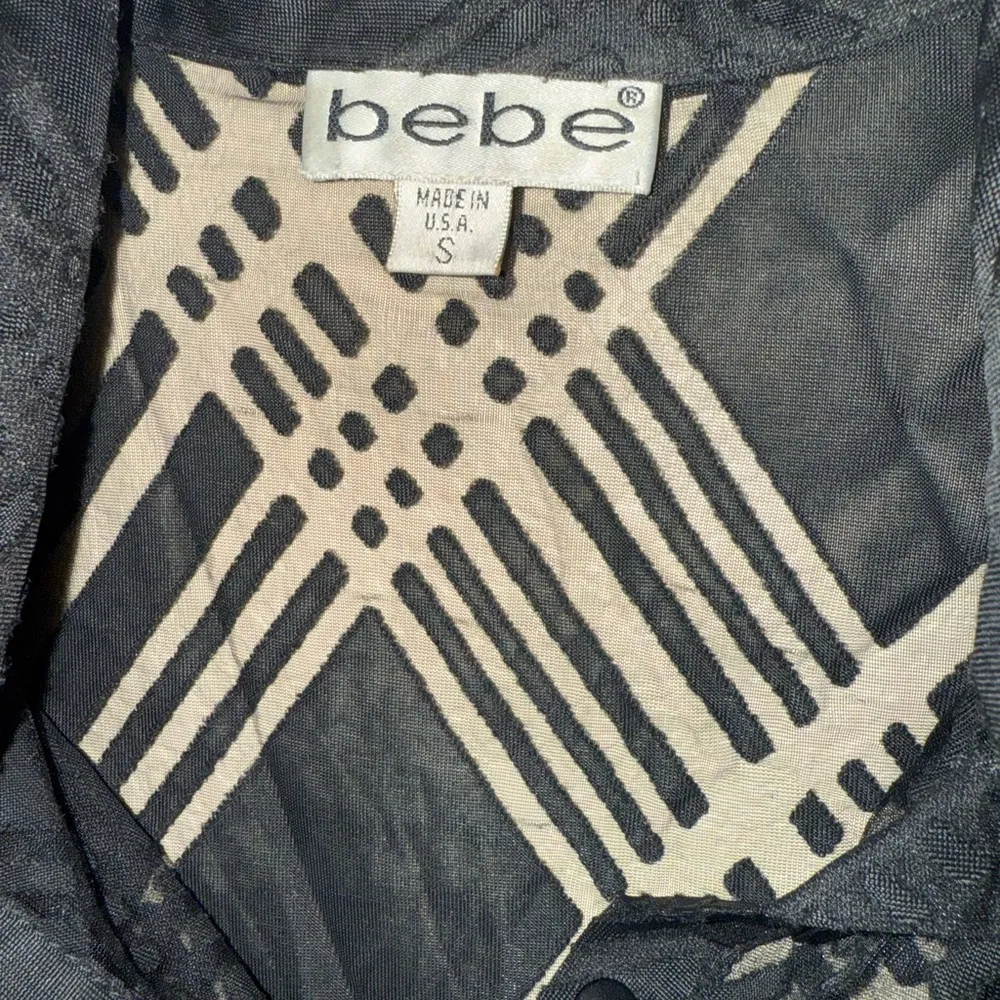 Bebe Y2K Black and Sheer Women's Blouse - Image 3