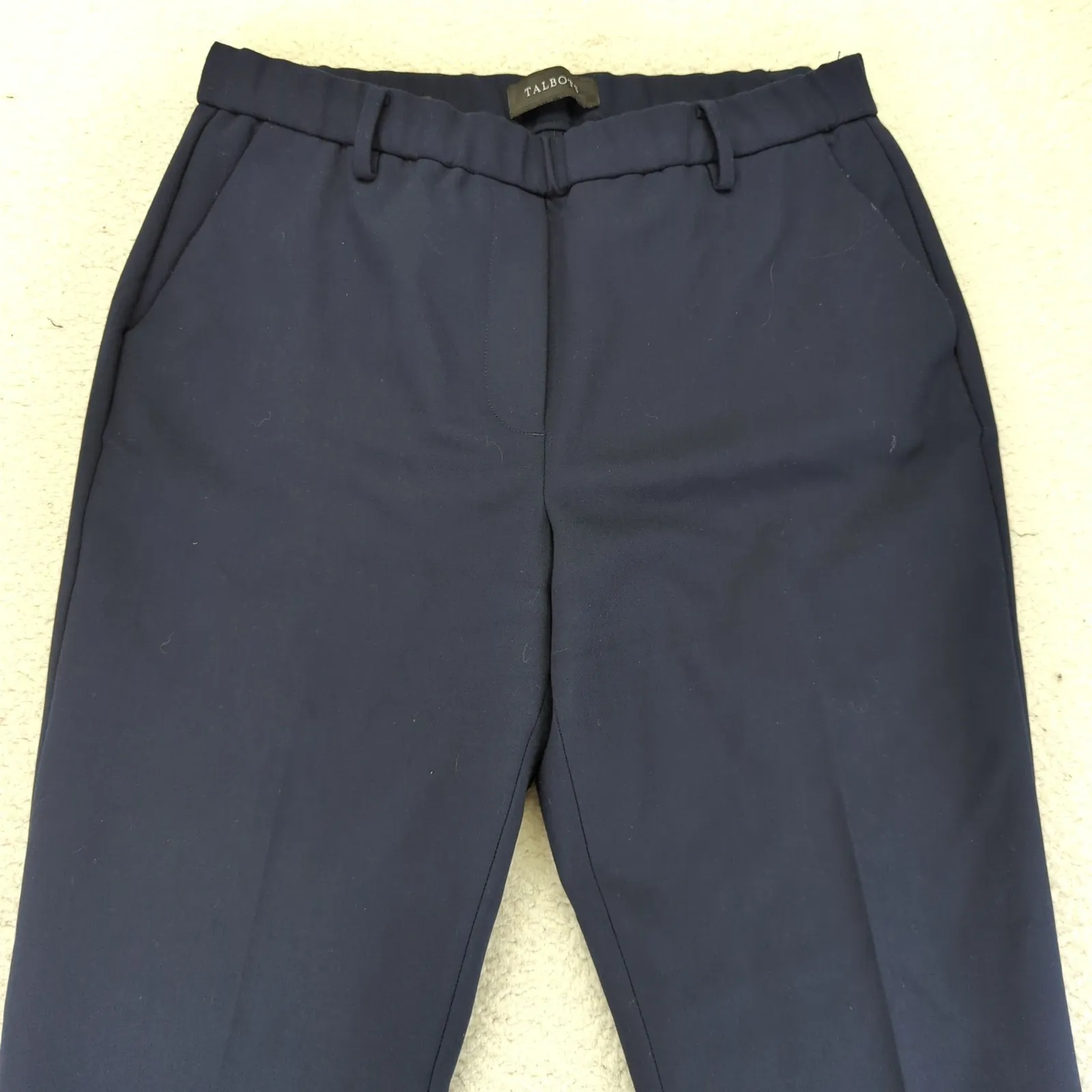 Talbots Cambridge Pant Navy Blue Flat Front Stretch Women Size 8 Office Corpcore - Image 3