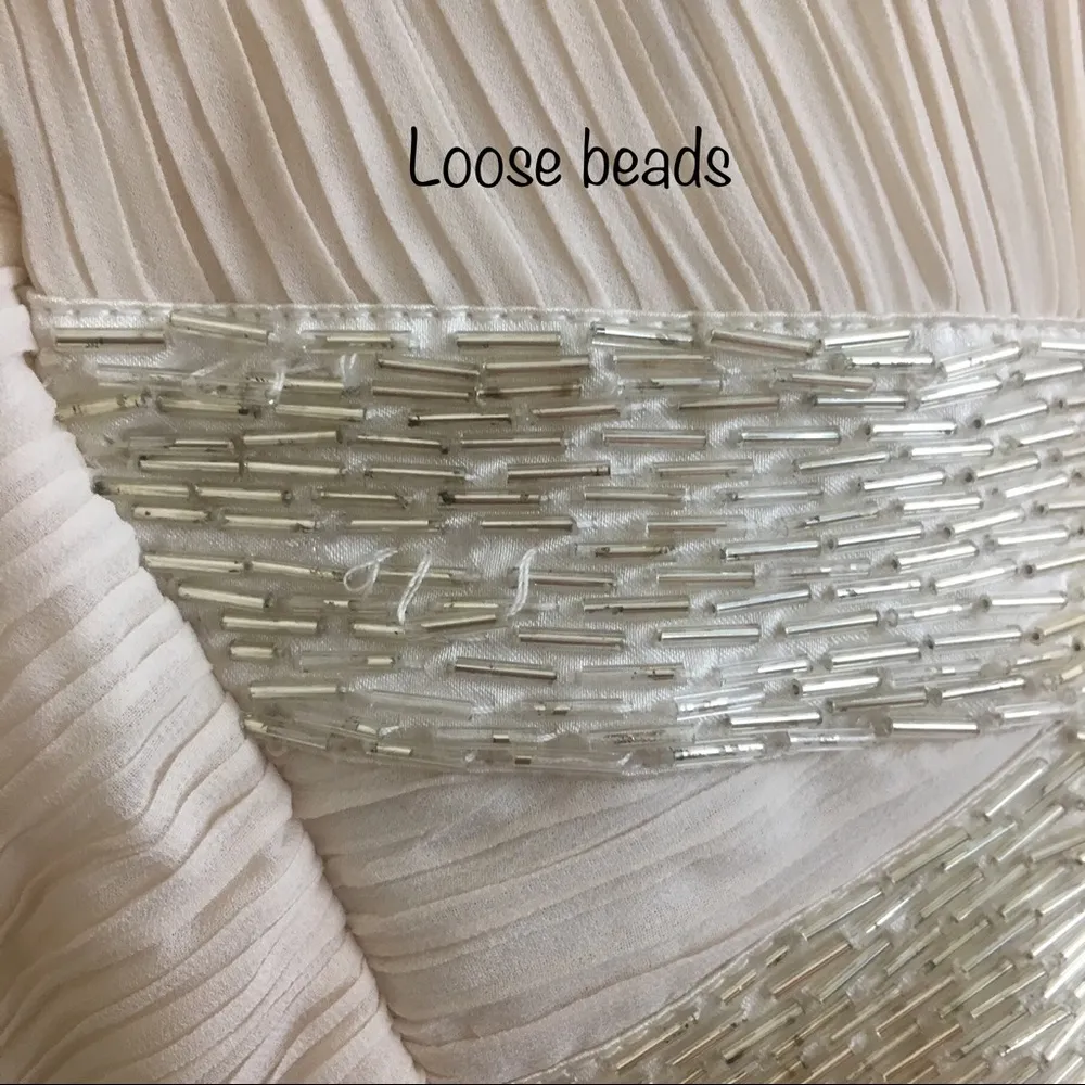 Lulu’s Nude Cream Keyhole Halter Backless Dress - Image 8