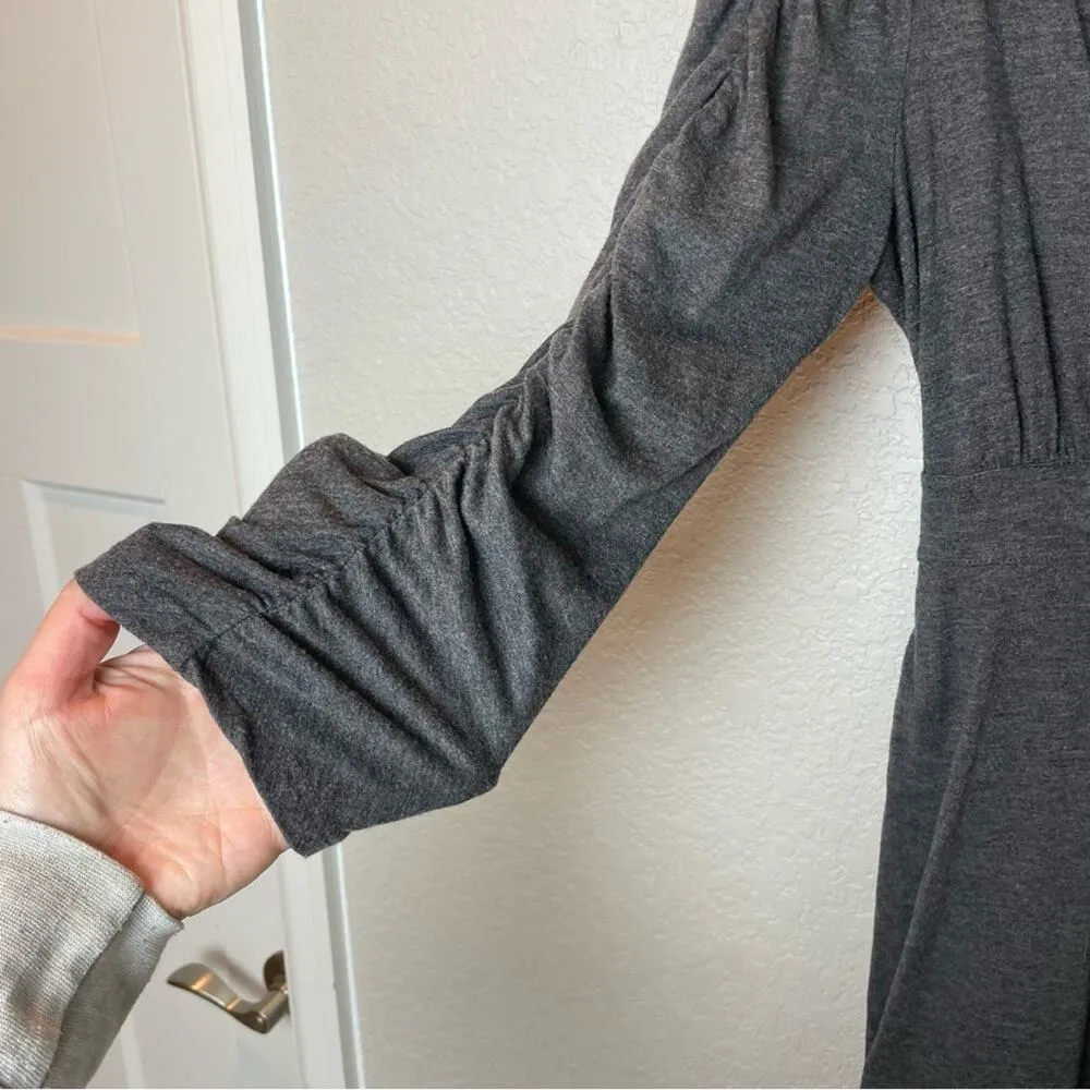 APT 9 Charcoal Heather Mini Dress w/Faux Wrap Size L - Image 4