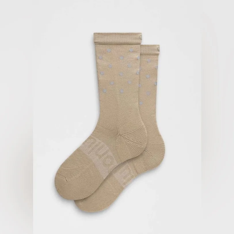 Lululemon NWT Training Power Stride Socks Crew Length Tan Color Size M - Image 3