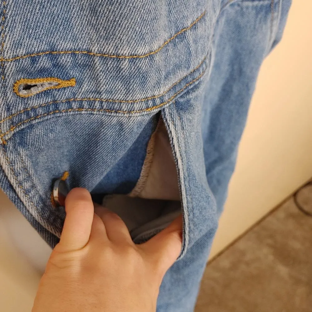 We Wore What Size Small Denim Cotton Overalls Blue Trendy Country Gardening - Image 7