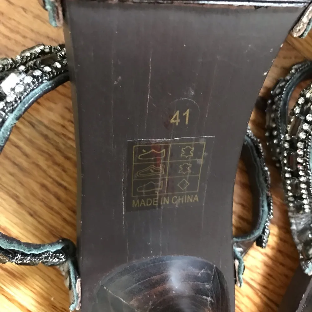 Karen Millen Dark Brown Rhinestone Detail Heels - Image 7