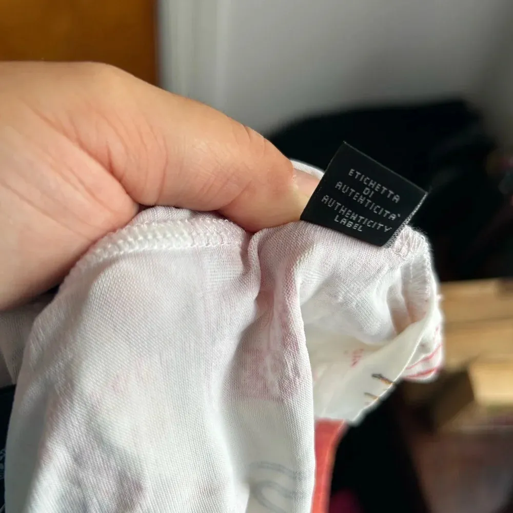 VERSACE JEANS COUTURE VINTAGE 90s WOMENS CASINO TEE White - Image 4