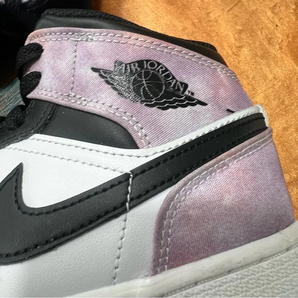 Jordan Retro 1 Zen Master Black Pink purple haze tie dye Sneakers size 5.5 - Image 3