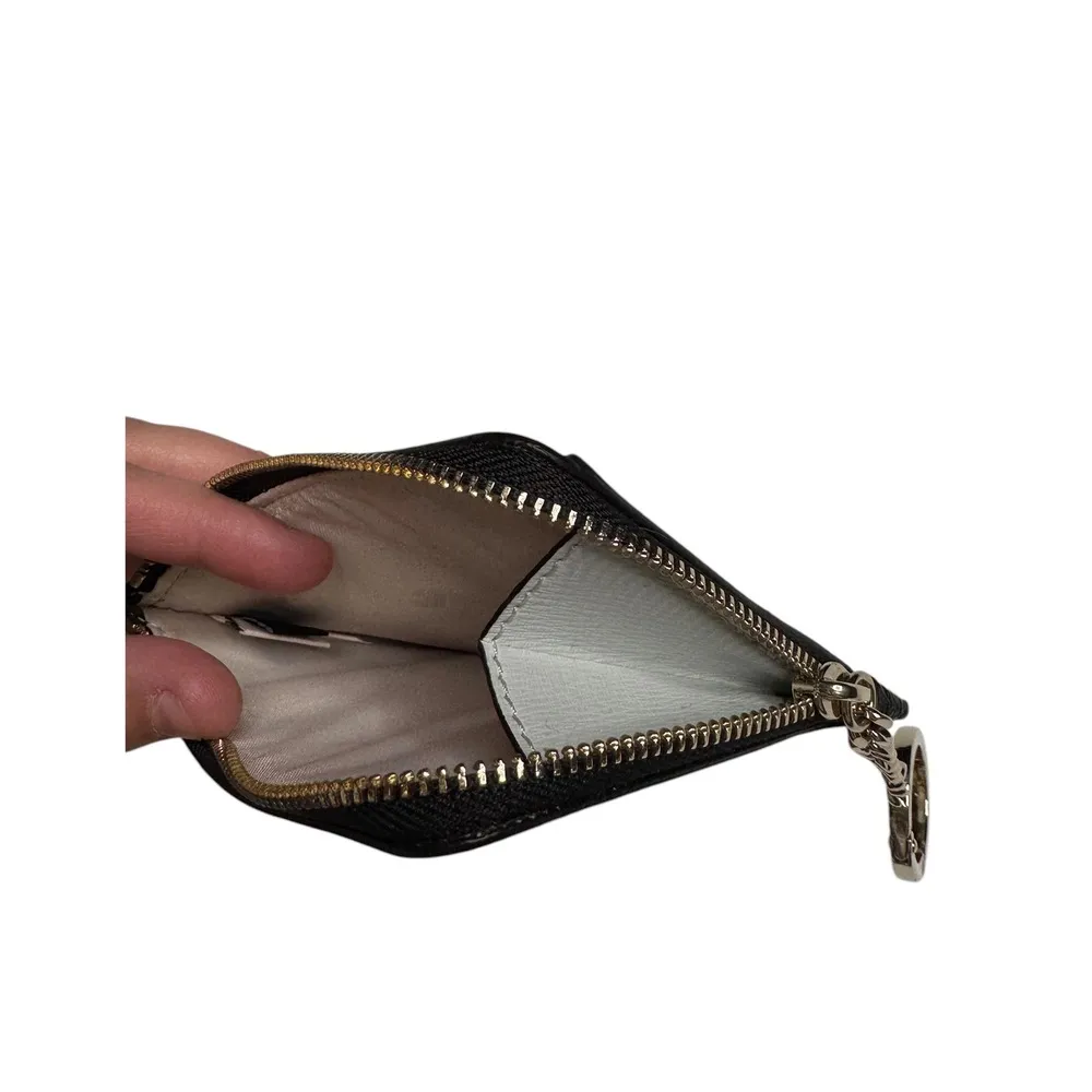 Kate Spade Darcy Card L-Zip Wallet Black Gold New Minimalist - Image 5
