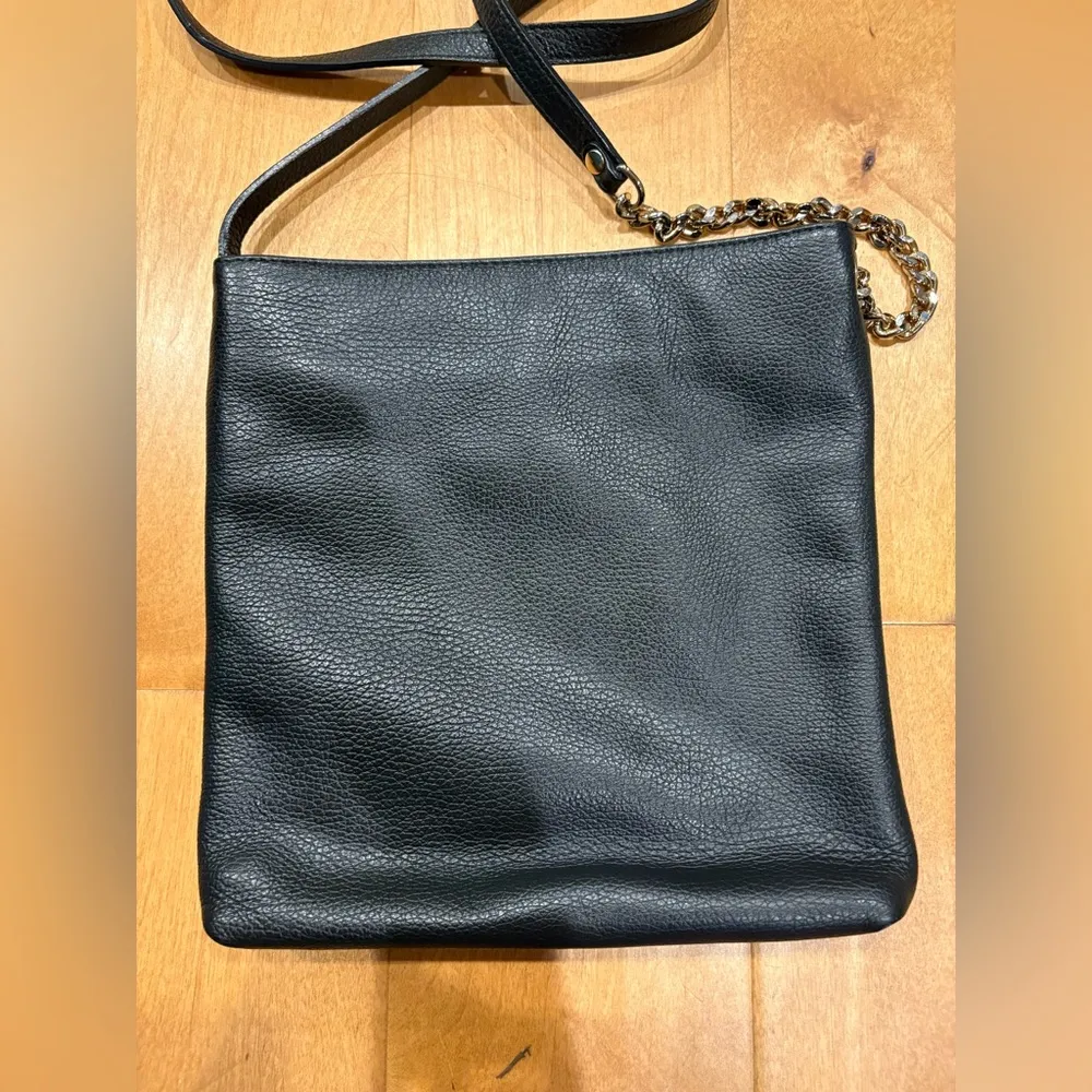 Furla small leather shoulder bag chain handle black crossbody - Image 3