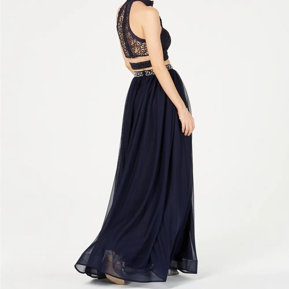 Sequin Hearts Size 5 Juniors' Layered Bedazzled Waist Flowing Skirt. New - Image 3