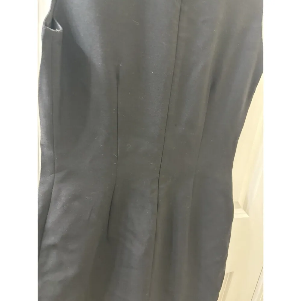 Italian Sonia Spegiale Black Collar Faux Fur Elements Size 44 Bodycon Mini Dress Size M - Image 7