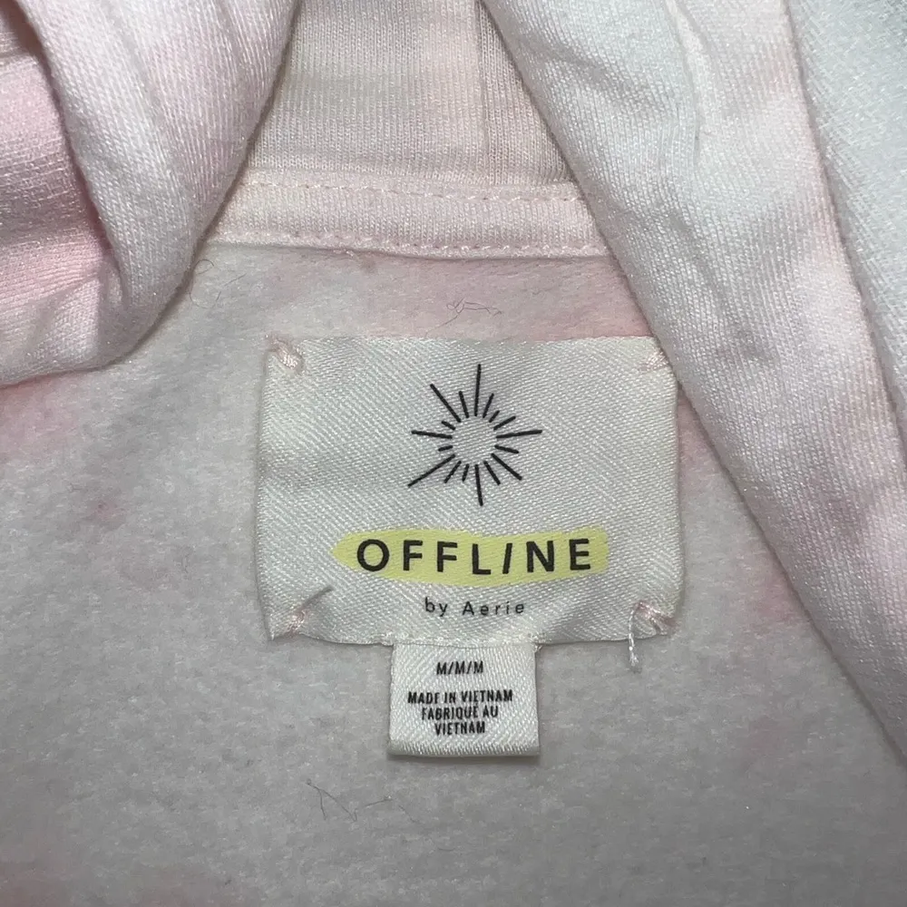 - Pink Tie Dye Cropped Hoodie - Medium - Image 2