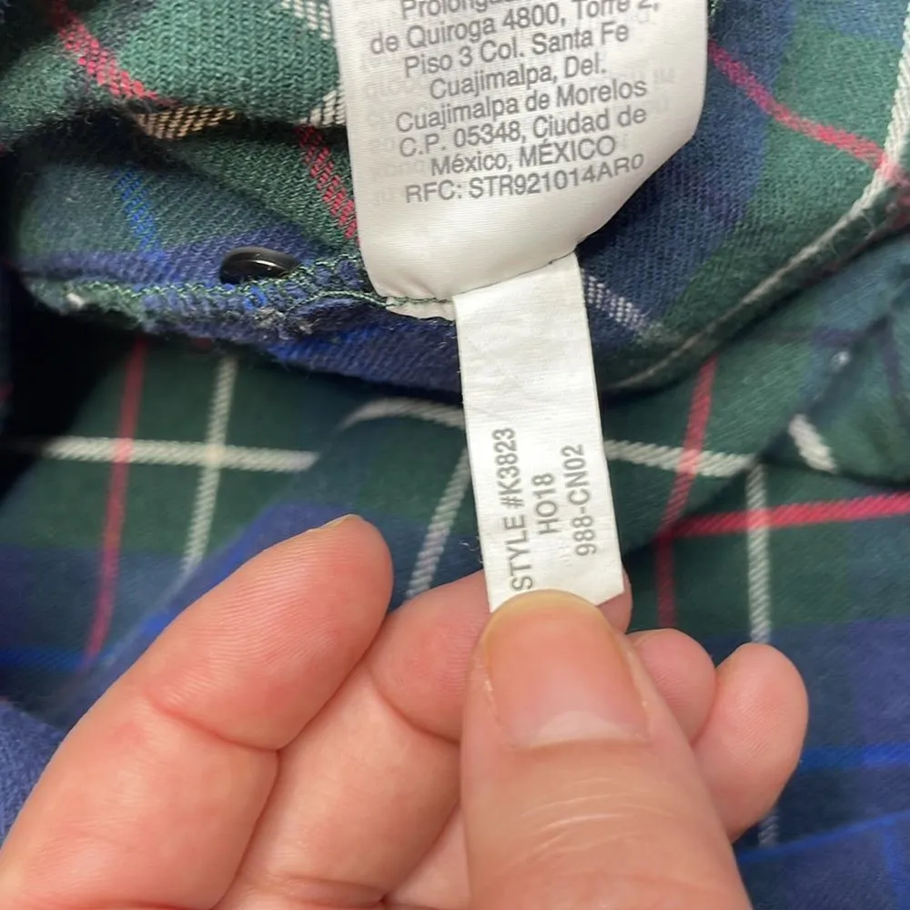 Madewell Flannel Oversized Ex-Boyfriend Shirt in Dark Plaid small - Image 7