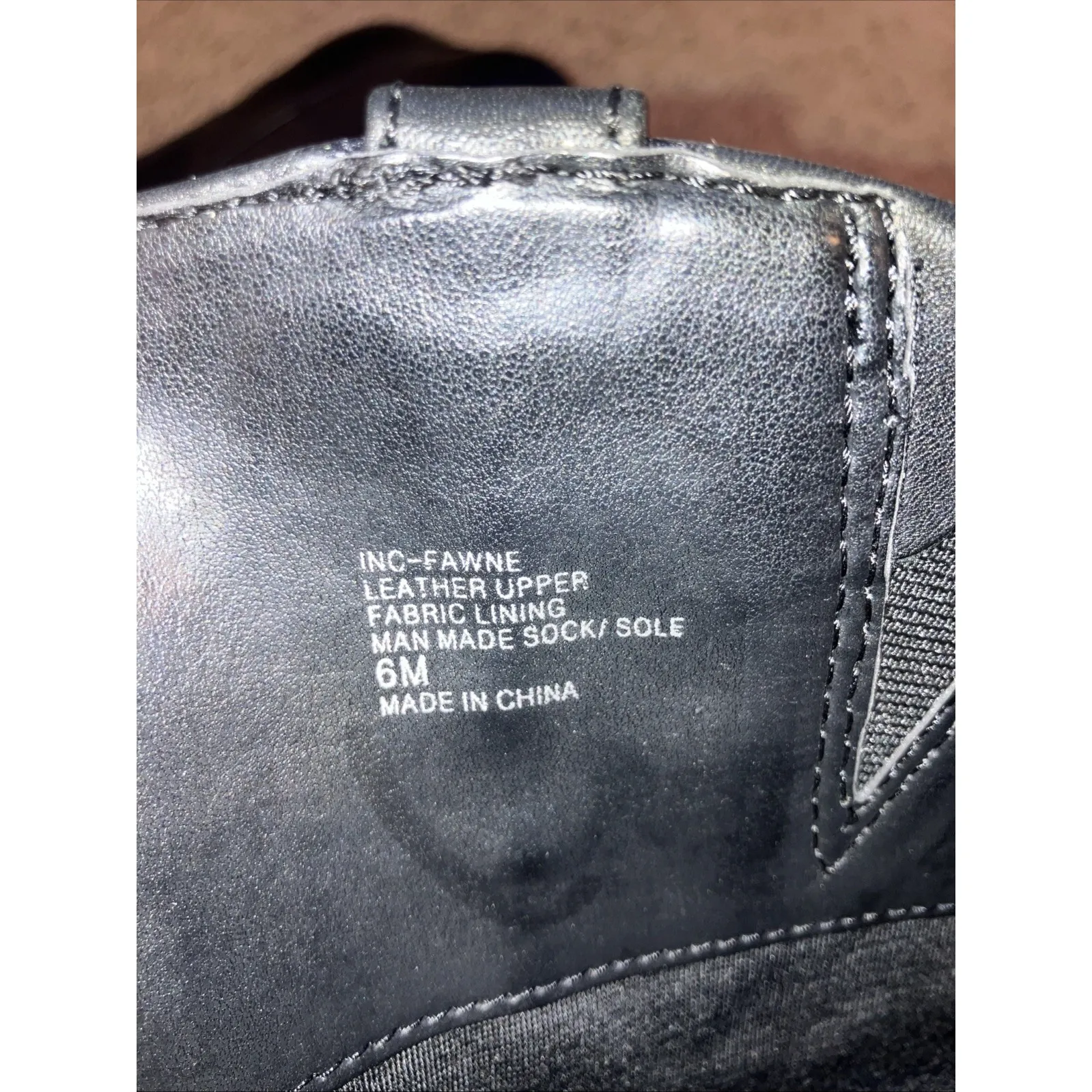 INC International Concepts "Fawne" Leather Knee High Boots, size 6M Black - Image 4