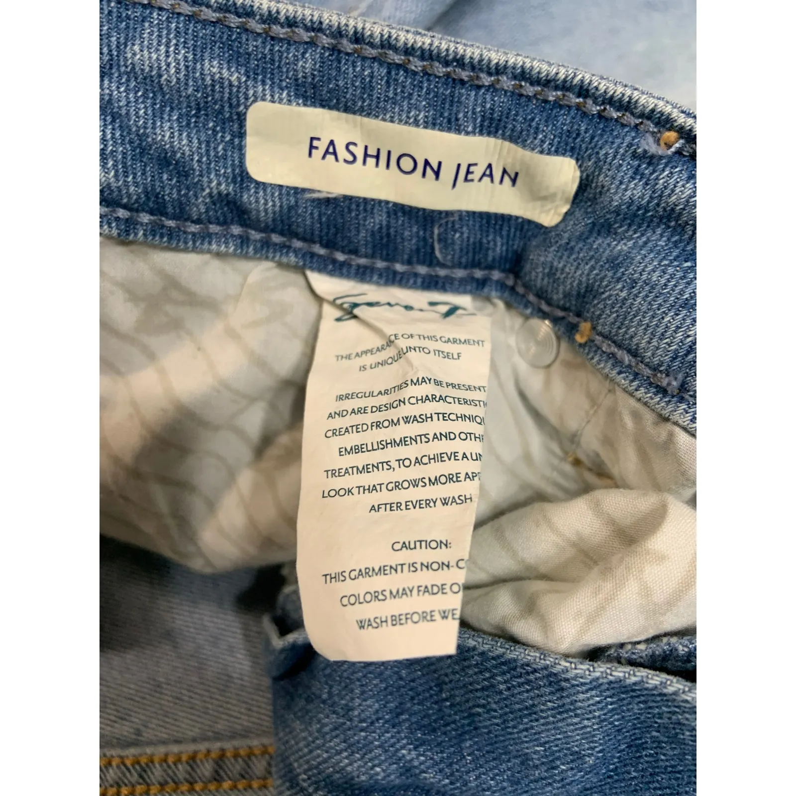 Seven7 Fashion Jeans Women 14 Distressed Light Wash Cropped Western Boho Fringe - Image 3