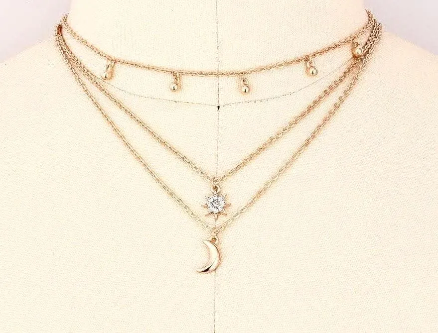 Boutique mulit moon necklace - Image 2