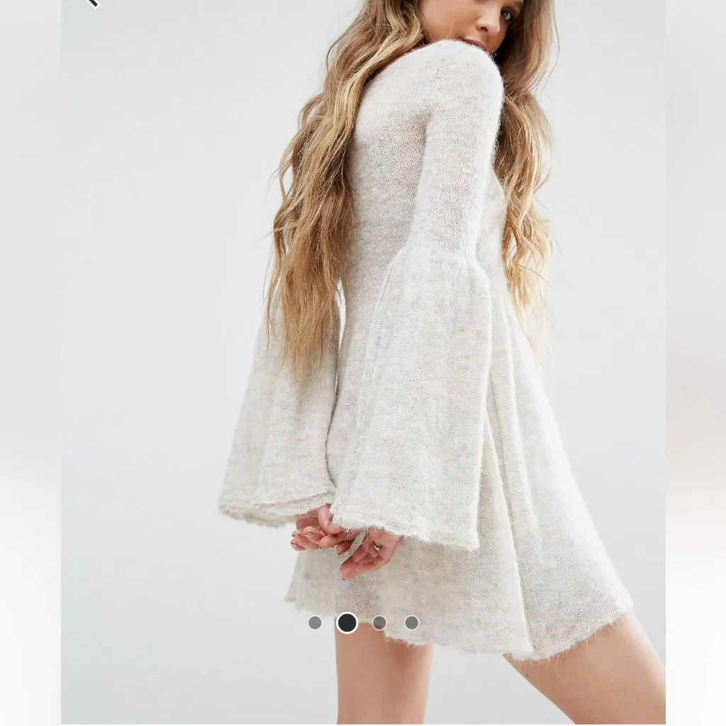 Free people y2k babydoll sweater dress size medium - Image 6