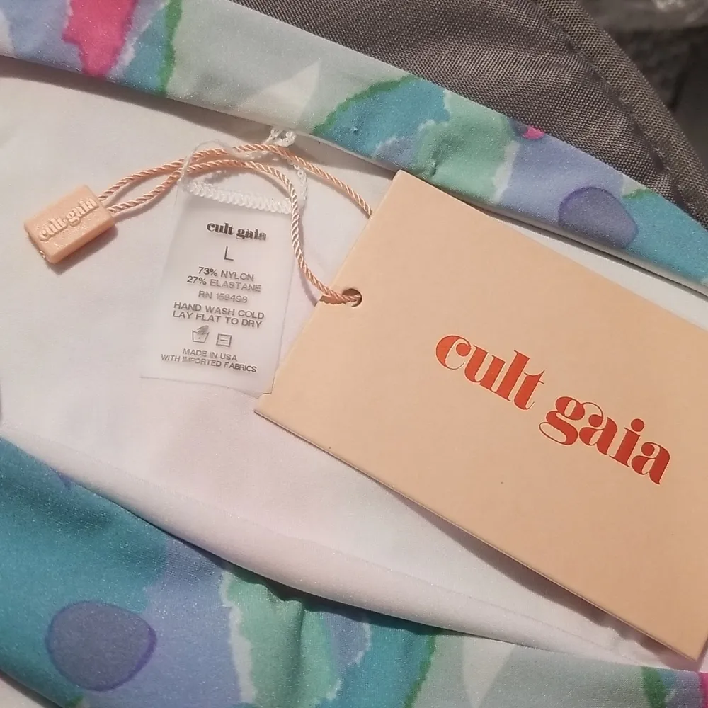 💕CULT GAIA💕 Jana One Piece Swimsuit ~ Surf Multi Color Print Large L NWT - Image 15