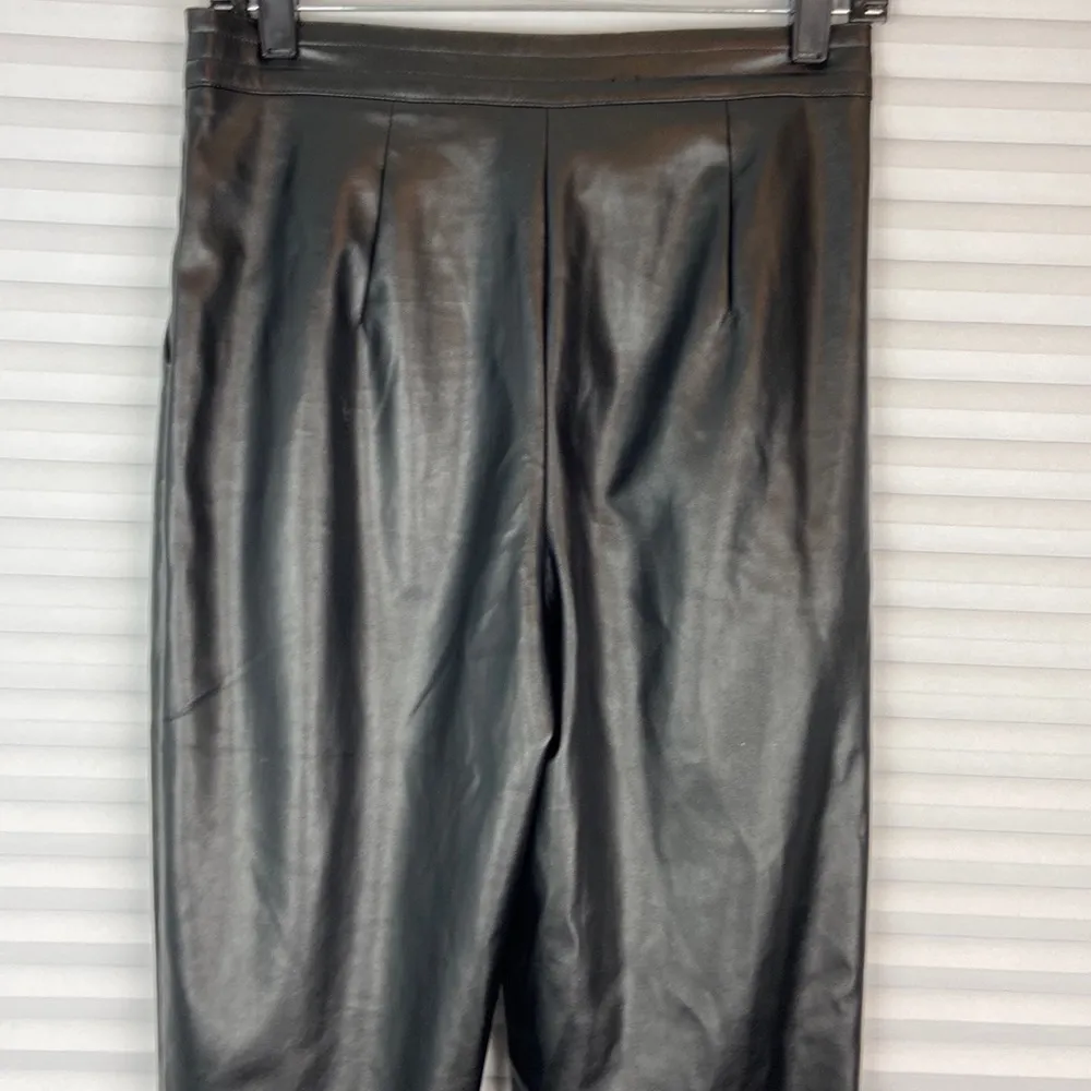 Princess Polly Love Club Pants Black Size 4 High Waist Darting Seams Vegan - Image 6