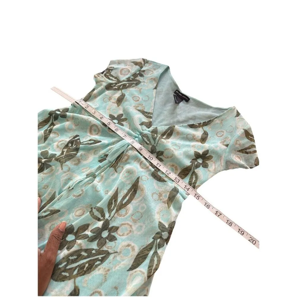 90s Y2k Babydoll Tank Fairy Core Floral Print Handkerchief Hem Size S Sheer - Image 10