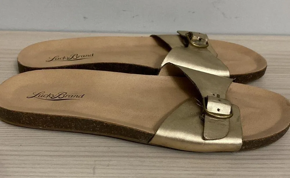 Lucky Brand women’s gold Dolliee sandals. Size 7.5 - Image 5
