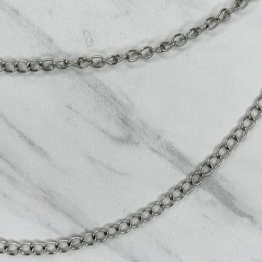Silver Tone Double Strand Chain Pants Chain Wallet Chain 19.75" ✨ - Image 4