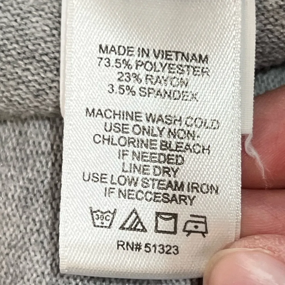 1. State Grey Cozy Brushed Cowl Neck Pullover Asymmetric Sweater Size L - Image 5