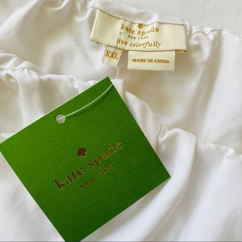 KATE SPADE Poplin One Shoulder Top White Size XXL NEW - Image 7