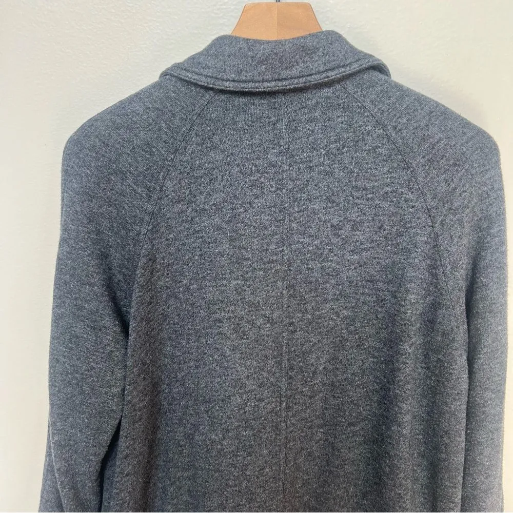 Free People Slouchy Peacoat Charcoal Gray Double Breasted Jacket Size Small - Image 8