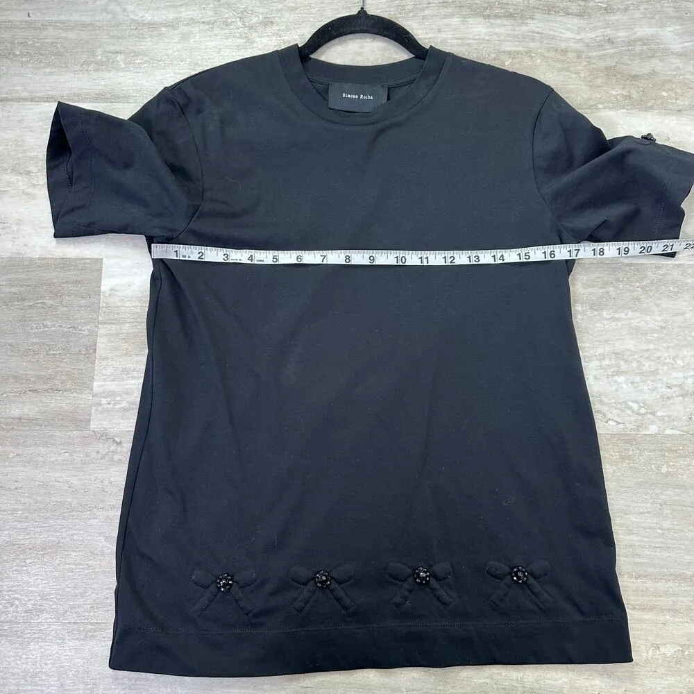 Simone Rocha Black Embellished Bow T - Image 7