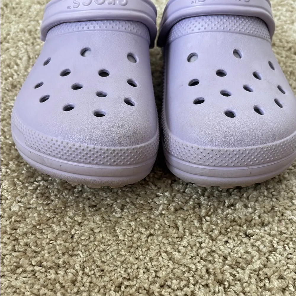 Fuzzy lined lavender crocs - Image 5