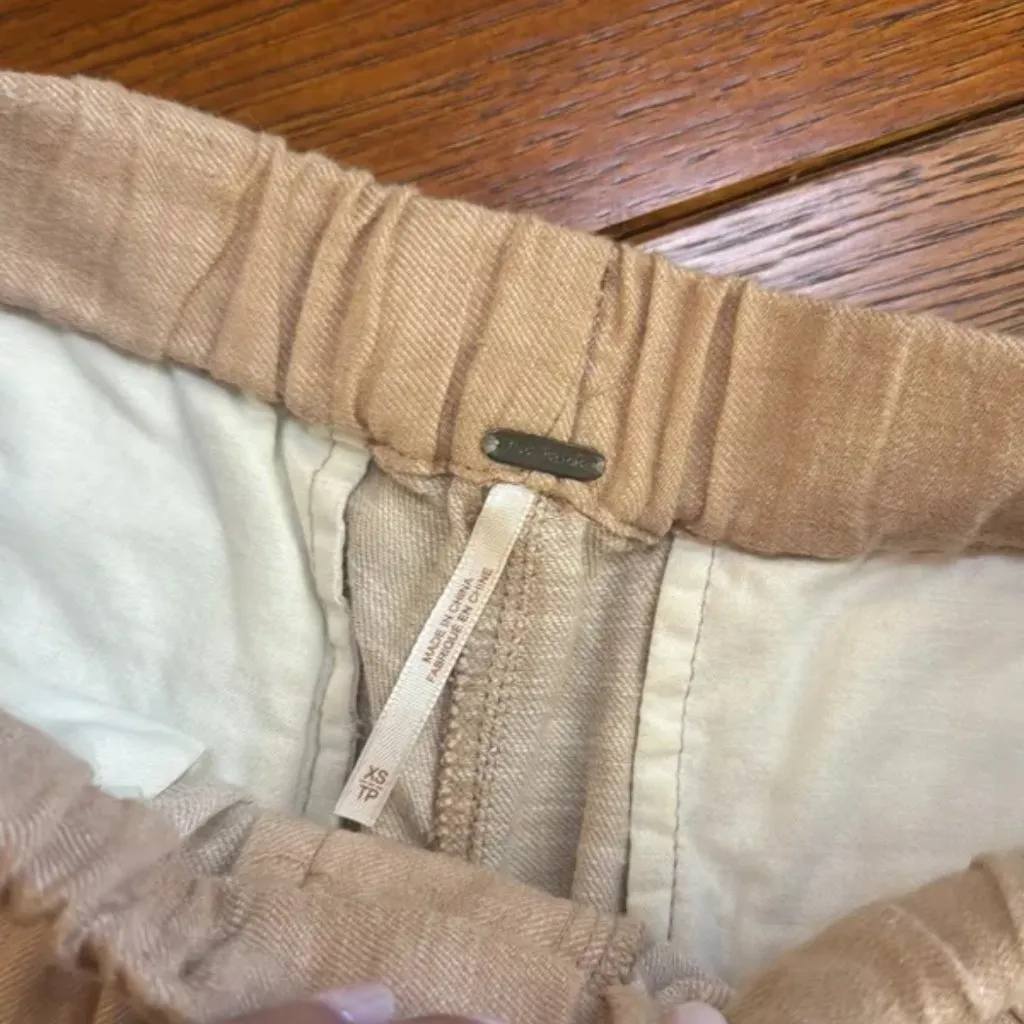 Free People Everyday pull On Linen Pants Dune Combo Size XS - Image 3