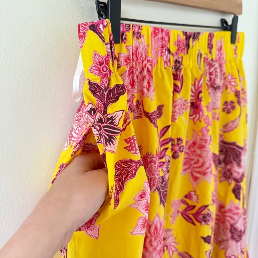 Cara Cara Chase Tiered Midi Skirt Yellow Size L - Image 8