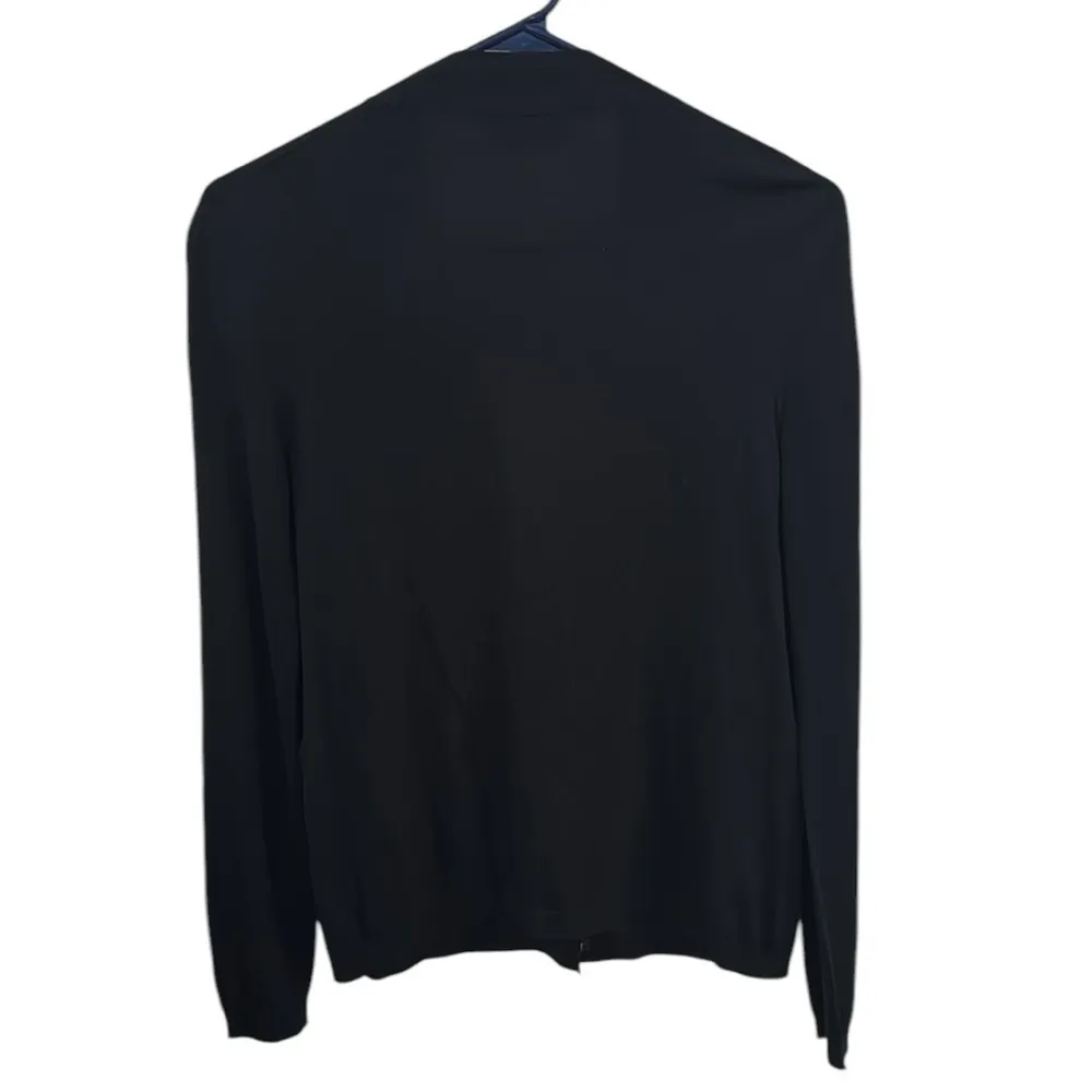 Lanvin thin Wool Black Cardigan with Crystal embellishments Size S - Image 2