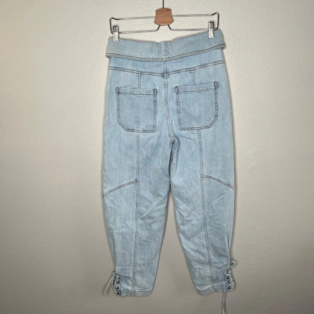 Ulla Johnson Kingston Denim Fold Over Button Fly Jogger jeans Size 6 - Image 7