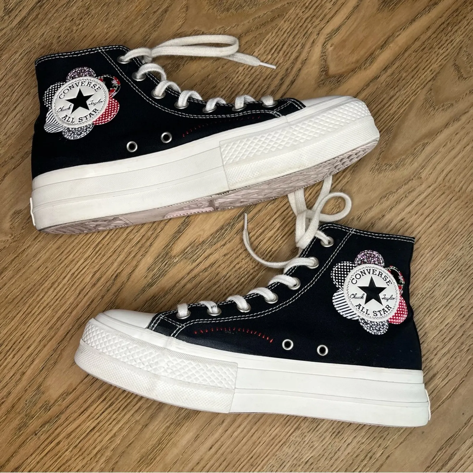 Converse Chuck Taylor All Star Lift Platform High Crafted Patchwork Women’s 8.5 - Image 8