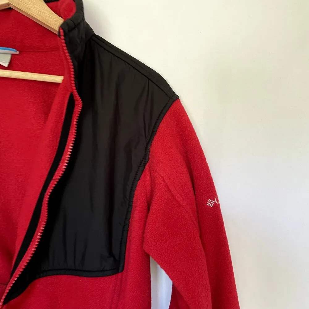Columbia red and black fleece sweater pockets interchange women's size XL - Image 2
