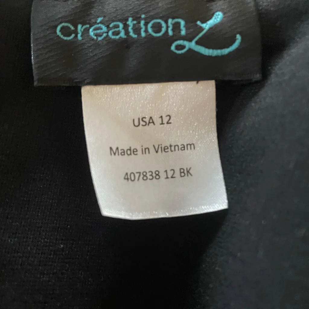 Creation‎ L Black Cocktail Dress Size 12 - Image 4