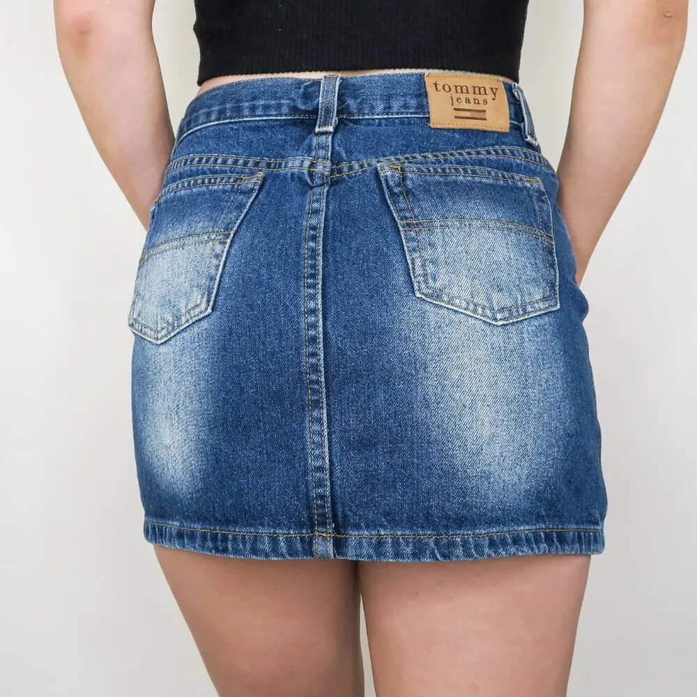 Vintage Y2K Tommy Jeans Denim Hip Mini Skirt - Image 13