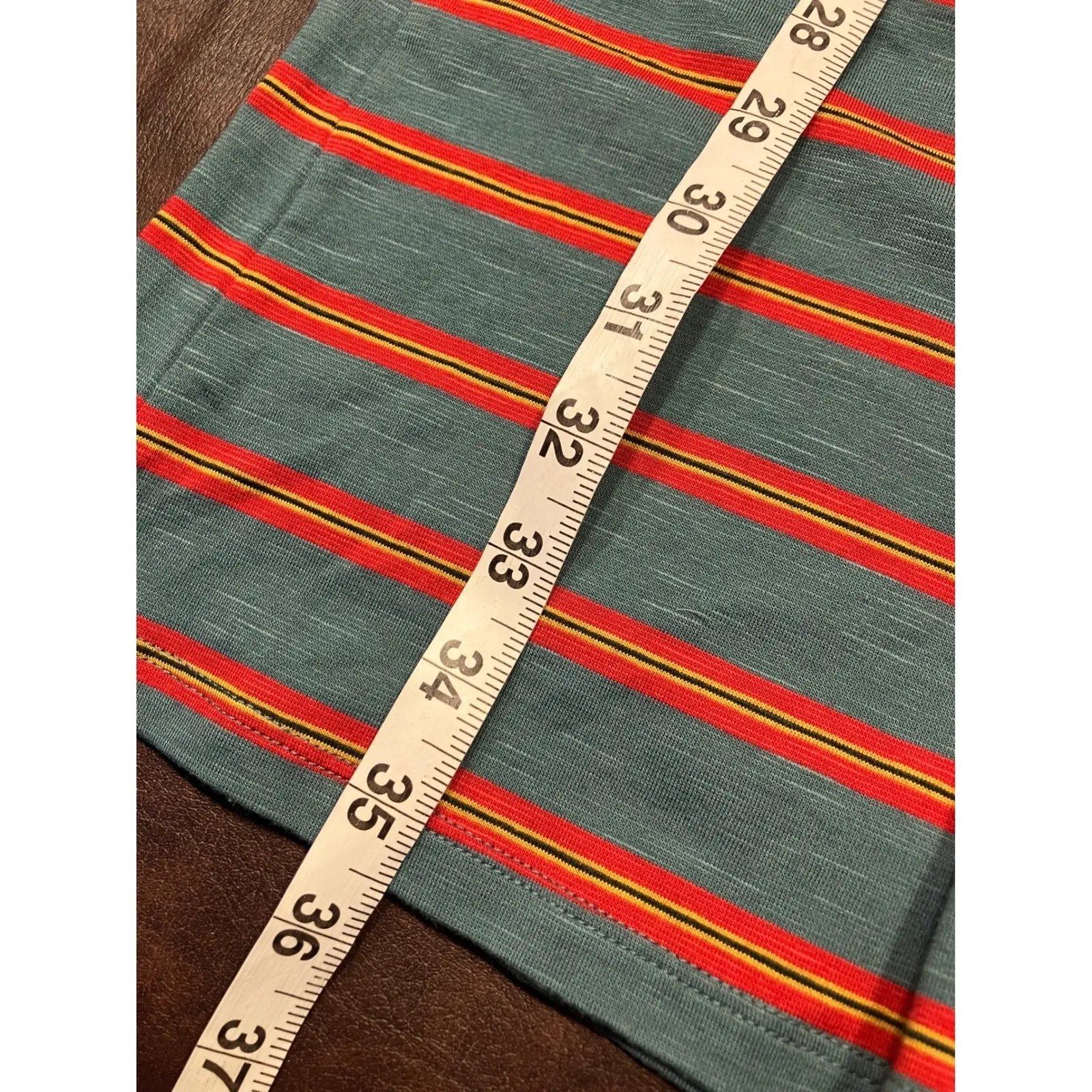 Toad&Co Womens Striped Dress‎ S Long Sleeve Casual Tencel Lyocell Blend Green - Image 12