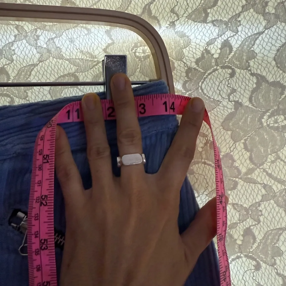 rag & bone light Blue Corduroy Pencil mini Skirt silver metal zippers - Image 5